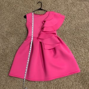 Fashionable Custom Made Pink Interview Dress. Neoprene, very forgiving.